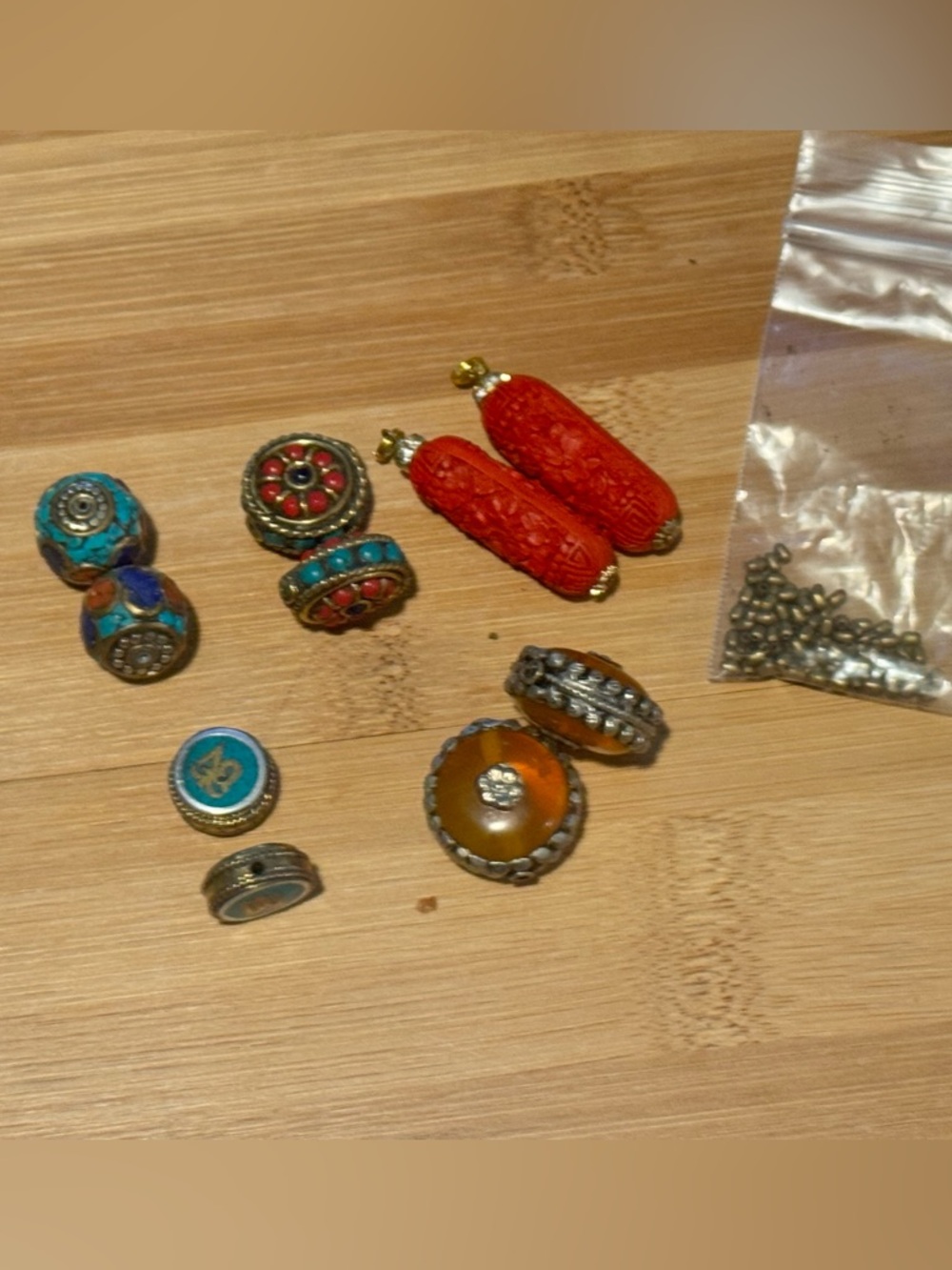 Handcrafted beads for jewelry making